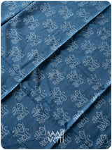 Indigo Madder Singha Natural Dyed Cotton Ikat Saree