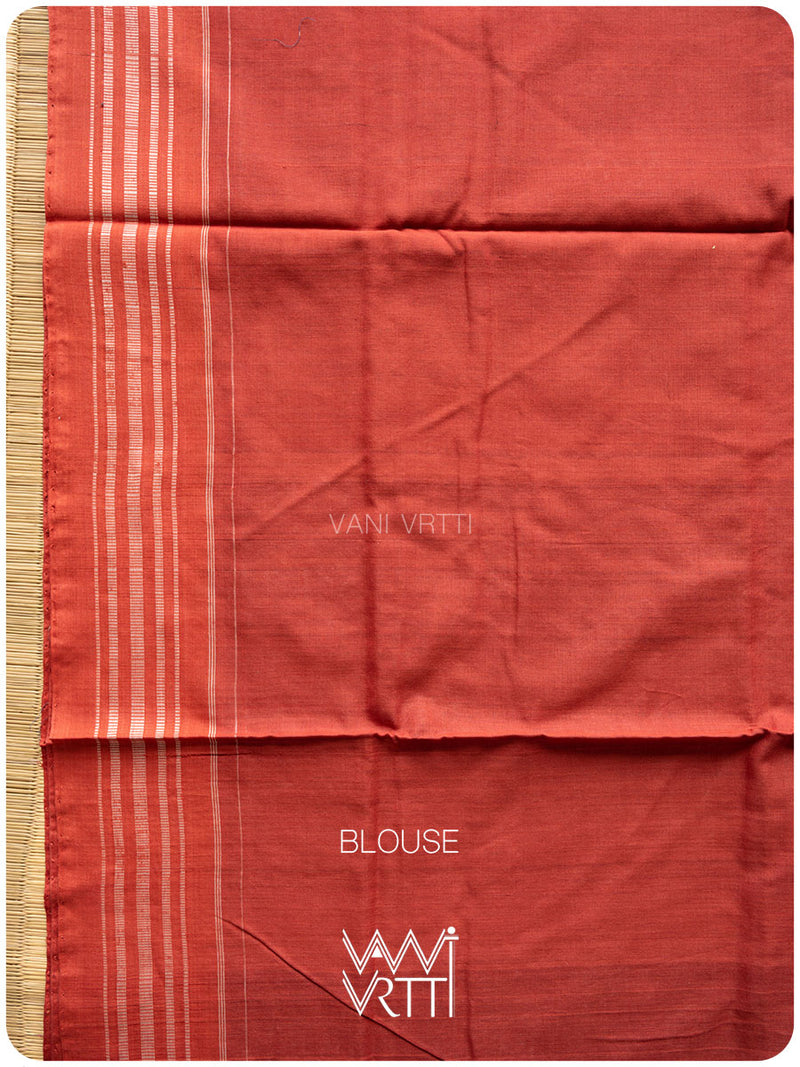 Indigo Madder Singha Natural Dyed Cotton Ikat Saree