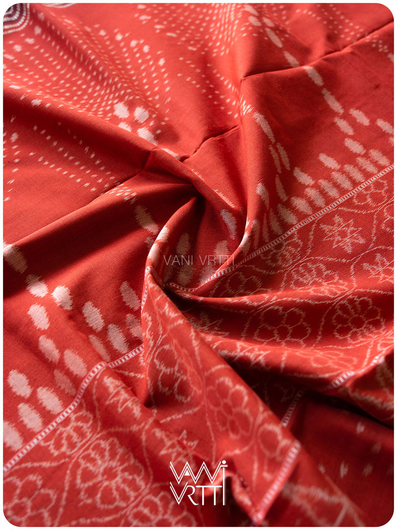 Indigo Madder Singha Natural Dyed Cotton Ikat Saree
