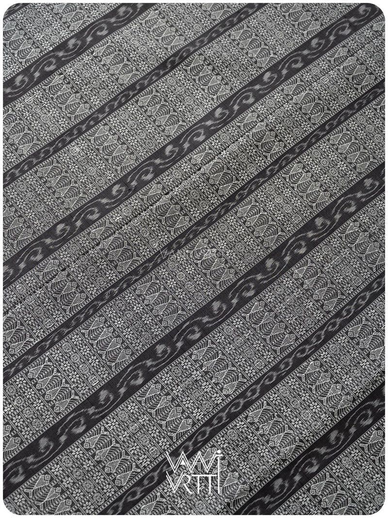 Black Butterfly Natural Dyed Cotton Ikat Saree