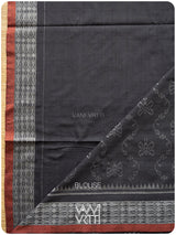 Black Butterfly Natural Dyed Cotton Ikat Saree