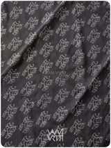 Black Red Lion Natural Dyed Cotton Ikat Saree