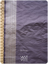 Grey Lilac Fern Butta Tea Leaf Natural Dyed Mulberry Silk Ikat Saree