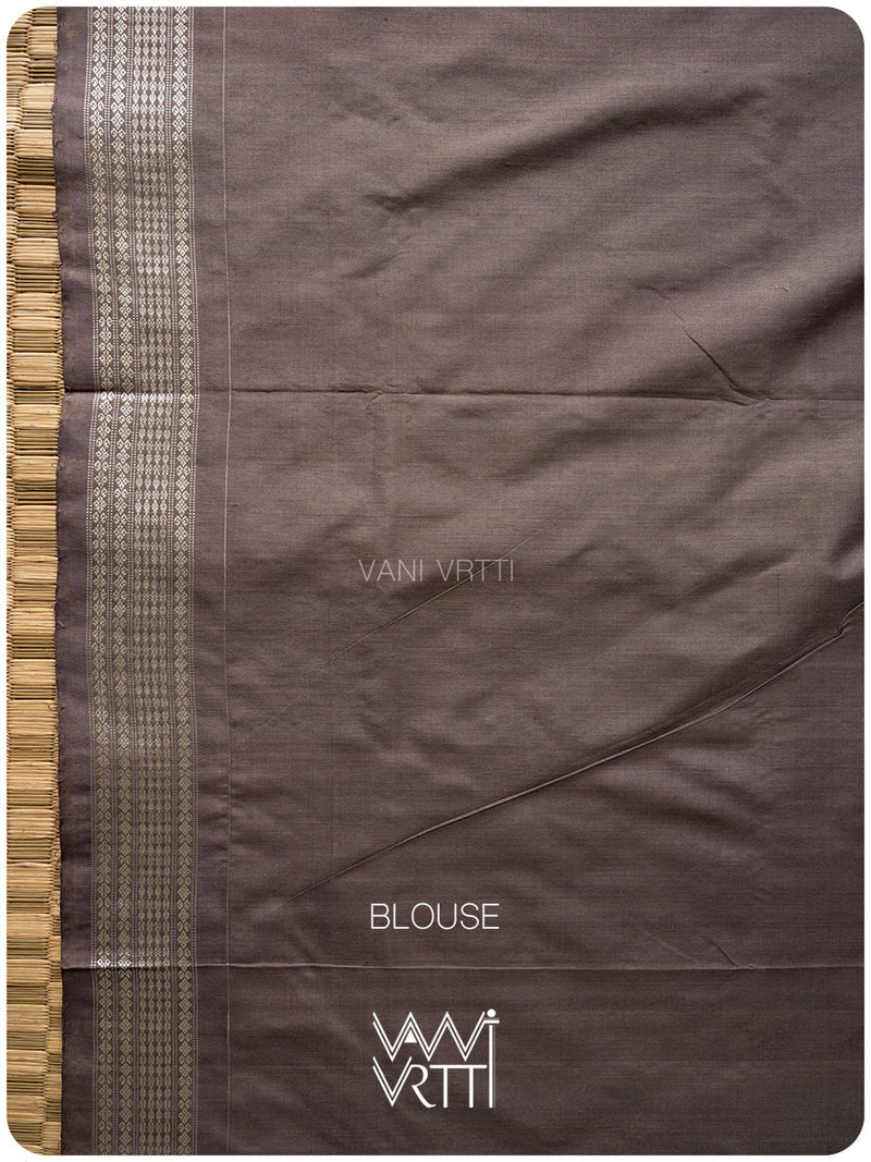 Pink Lilac Peepal Lac Natural Dyed Mulberry Silk Ikat Saree