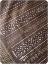 Pink Lilac Peepal Lac Natural Dyed Mulberry Silk Ikat Saree
