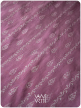 Pink Lilac Peepal Lac Natural Dyed Mulberry Silk Ikat Saree