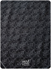 Black Hibiscus Iron Rust Natural Dyed Mulberry Silk Ikat Saree