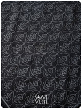 Black Hibiscus Iron Rust Natural Dyed Mulberry Silk Ikat Saree