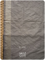 Grey Sapakta Prakritik Tea Leaf Natural Dyed Mulberry Silk Double Ikat Saree