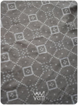 Grey Sapakta Prakritik Tea Leaf Natural Dyed Mulberry Silk Double Ikat Saree