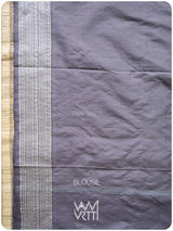 Deep Lilac Vanya Jeevan Tea Leaf Natural Dyed Mulberry Silk Ikat Saree