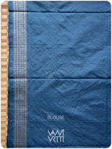 Indigo Konia Phool Natural Dyed Mulberry Silk Ikat Saree