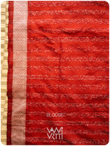 Grey Madder Margasira Jhoti Tea Leaf Natural Dyed Mulberry Silk Ikat Saree