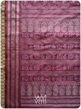 Pink Datura Phool Lac Natural Dyed Mulberry Silk Ikat Saree