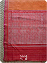 Orange Red Madhumalati Handspun Tussar Silk Saree