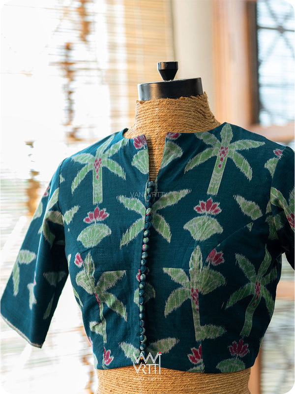 Banana Tree Ikat Cotton Blouse