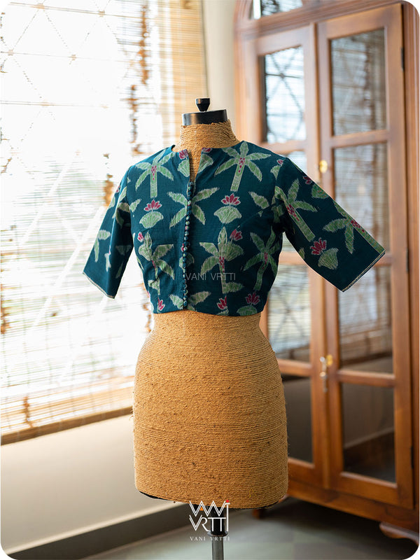 Banana Tree Ikat Cotton Blouse