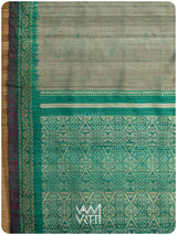 Elichi Green Madhumalati Handspun Tussar Silk Saree