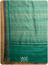 Elichi Green Madhumalati Handspun Tussar Silk Saree