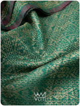 Elichi Green Madhumalati Handspun Tussar Silk Saree