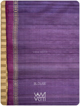 Purple Lily Ikat Handspun Tussar Silk Saree