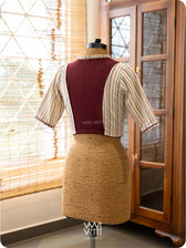 Off White Kotpad Frills Cotton Blouse