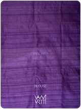 Greyish Lilac Magenta Ganga Jamuna Bristi Handspun Tussar Silk Saree