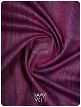 Greyish Lilac Magenta Ganga Jamuna Bristi Handspun Tussar Silk Saree
