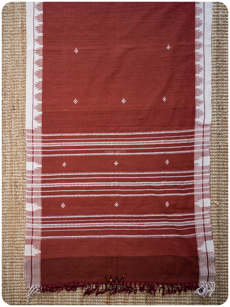 Madder Red Diamond Butta Kotpad Shawl