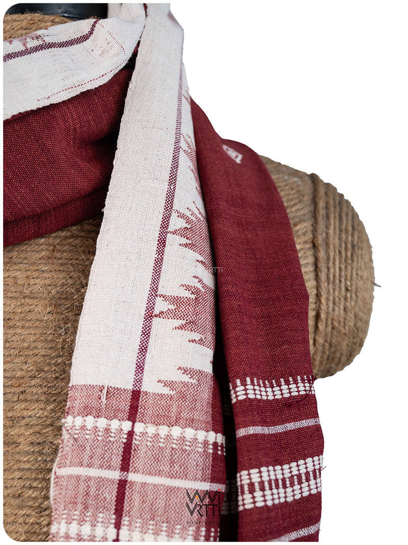 Madder Red Diamond Butta Kotpad Shawl