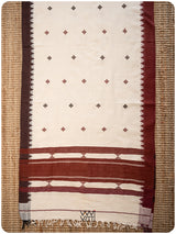 Off White Madder Coffee Ganga Jamuna Kotpad Shawl