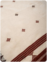 Off White Madder Coffee Ganga Jamuna Kotpad Shawl