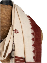 Off White Madder Coffee Ganga Jamuna Kotpad Shawl