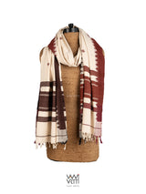 Off White Madder Coffee Ganga Jamuna Kotpad Shawl
