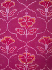 Purplish Pink Laal Jaba V Line Yoke Cotton Ikat Blouse