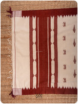 Off White Madder Red Crab Kotpad Shawl