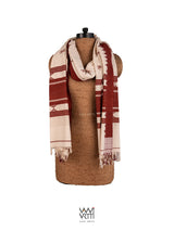 Off White Madder Red Crab Kotpad Shawl