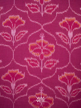 Purplish Pink Laal Jaba Deep Plunge Neck Cotton Ikat Padded Blouse