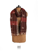 Off White Tribal Master Weave Tiger Kotpad Shawl