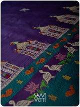 Deep Baingani Chilika Master Weave Exclusive Handspun Tussar Silk Saree