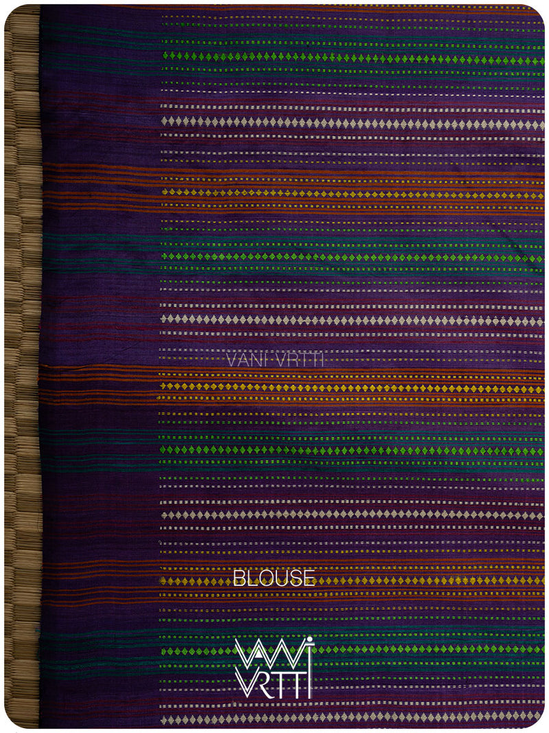 Deep Baingani Chilika Master Weave Exclusive Handspun Tussar Silk Saree