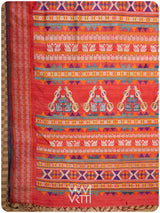 Off White Red Ganga Jamuna Veena Pani Lata Master Weave Exclusive Handspun Tussar Silk Saree