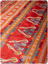 Off White Red Ganga Jamuna Veena Pani Lata Master Weave Exclusive Handspun Tussar Silk Saree