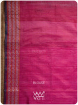 Off White Red Ganga Jamuna Veena Pani Lata Master Weave Exclusive Handspun Tussar Silk Saree