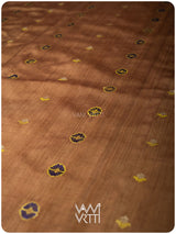 Caramel Brown Brahma Kamal Master Weave Exclusive Handspun Tussar Silk Saree