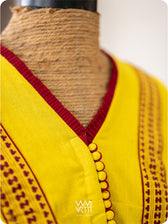 Haldi Yellow Handwoven Kotpad Cotton Blouse
