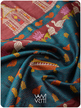 Ruby Red Chilika Master Weave Exclusive Handspun Tussar Silk Saree