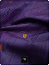 Deep Baingani Mulberry Pink Mughal Garden Exclusive Handspun Tussar Silk Saree
