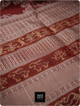 Brick Red Tulsi Prakritik Madder Natural Dyed Mulberry Silk Ikat Saree
