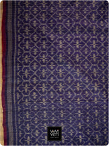 Deep Baingani Chrysanthemum Master Weave Designer Handspun Ikat Tussar Silk Saree